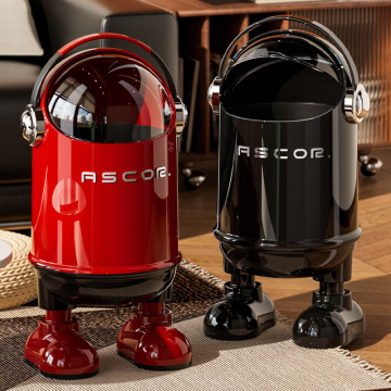 Elegant Plastic Trash Can with Lid for Living Room Kitchen Bedroom Bathroom