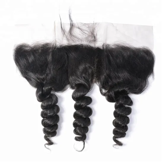 Big Factory Large Stock Top Quality loose wave 13x4 Lace Frontal Closure Natural Hairlines With Baby Hair