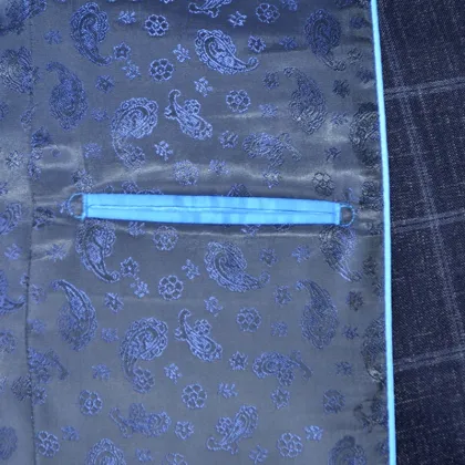 Regular Fit Suits Wholesale Men's Suits Blazer Factory Direct Sales Single-breasted Brand Mens Business Suits Blue Plaid Adults