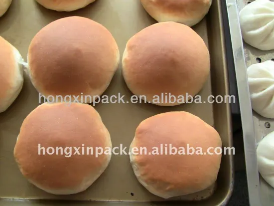 production line of bread and hamburger