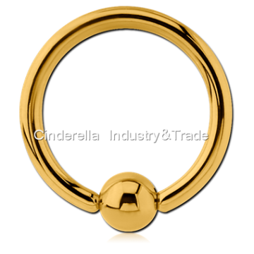 Gold PVD Coated Steel Ball Closure Ring