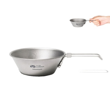 Mobi Garden Titanium Bowl 300ml - Đồ ăn bàn đi bộ đi bộ đi bộ đi bộ di động nhẹ