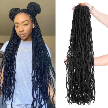 Brown Blonde 36inch Goddess Braiding Dreadlocks Hair For Black Women Nu Locs Crochet Braid Hair Synthetic Faux Locs Extension