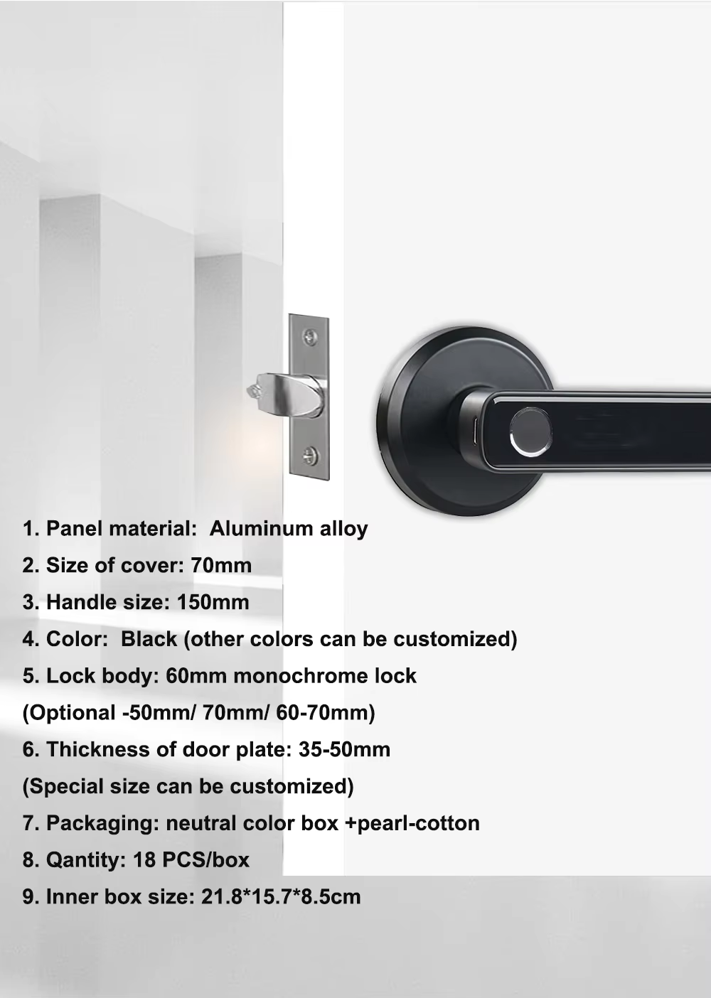 10 password handle lock