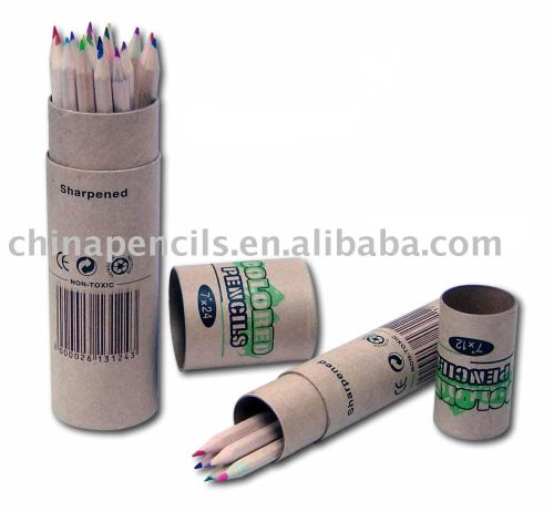 7inch hot quality 24 color Nature wooden pencil