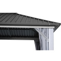 Gazebo Atas Keras dengan Bingkai Aluminium Bersalut Zink