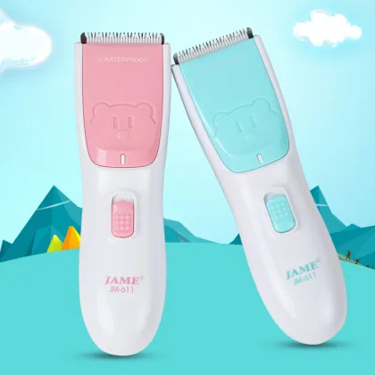 CE Rechargeable Pink Quiet Baby Hair Clippers