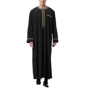 Χονδρικό χέρι κεντημένο χαλαρό abaya thobe για τους άνδρες στο Κατάρ 2025