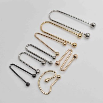 Gold Buckle U Rings Connector for High-End Swimwear and Fashion Bikinis in Zinc Alloy