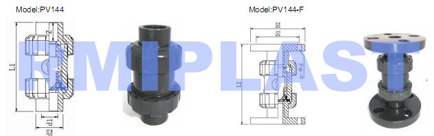 Pvc True Union Ball Check Valve