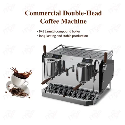 Commercial Professional Double Head Coffee Machine - Two Group Commercial Coffee Maker