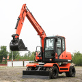 Mini Excavator Wheeled Digger Factory Direct Sale 8 Ton Wheel Excavators