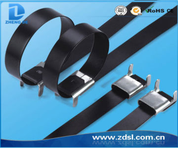 Wing Lock Type PVC Sprayed Stainless Steel Cable Tie