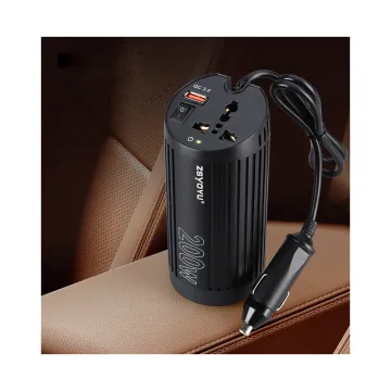 New Arrival With Switch Car Plug Inverter Car Charger Usb C 12V To 220V 200W Car Power Inverter