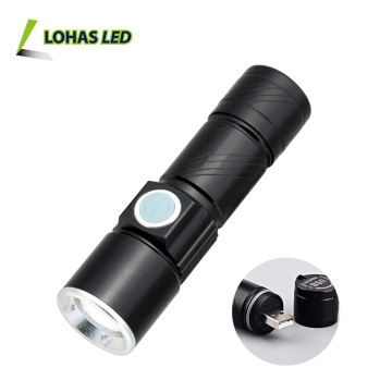 USB Rechargeable LED Torch Light - 5W Waterproof Camping Flashlight