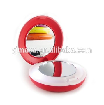 MR2051 Hot sell wholesale flexible plastic double pocket mirror with light