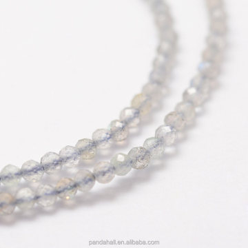 Pandahall 2mm Faceted Round Natural Labradorite Beads Strands: Unique Gemstone Jewelry Supplies