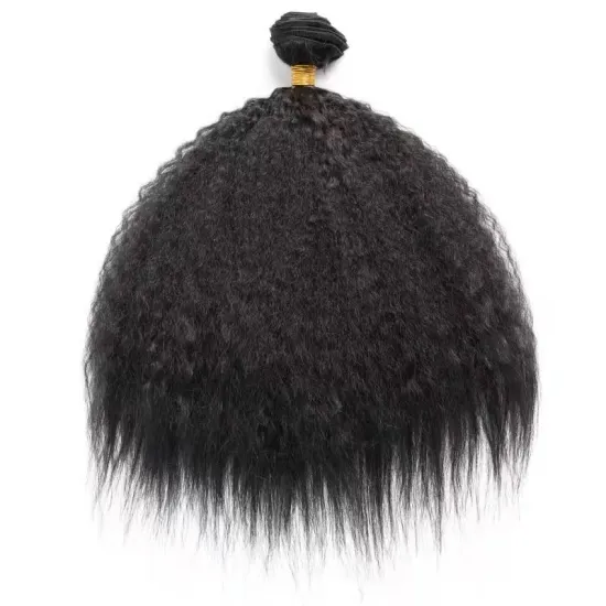 wholesale Large Stock kinky synthetic Hair Weave Bundles Afro Kinky Curly Hair in xuchang factory