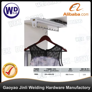 Pull out closet clothes sliding rail hanger rack organizer aluminum chrome 1004