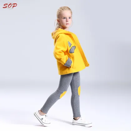 Winter children clothing warm sweatshirt coats korean style kids girls clothes sets