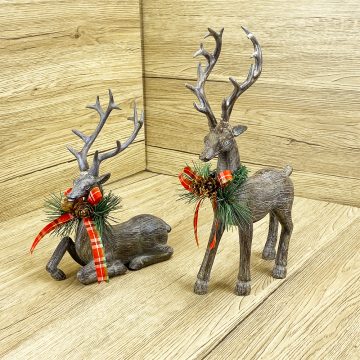 Witt Home Weihnachtsdekoration: Rentierstatue, Kitzfigur, Tischgeschenke für Familienzimmer