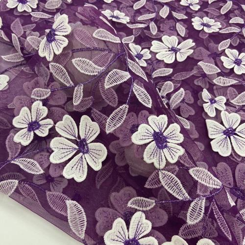 2021 S/S 3D Inflorescence Color Combine Embroidery Fabric