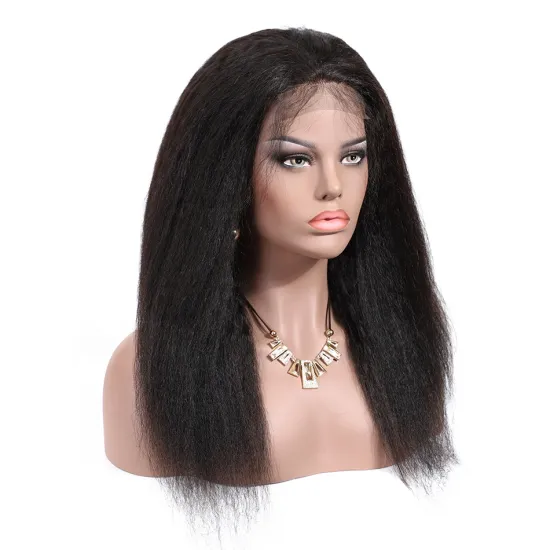 CELIE Unprocessed Virgin Cuticle Aligned Hair Brazilian Human Hair Kinky Straight 13X4 Natural Color Swiss Lace Hair Human Wigs