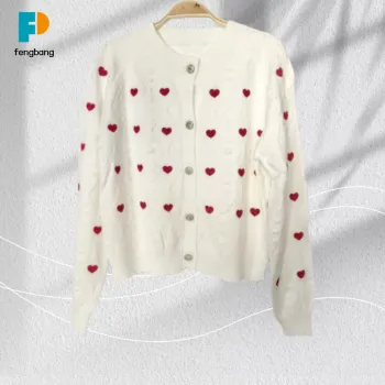 Cozy Autumn-Winter Cardigan with Gentle Embroidered Design