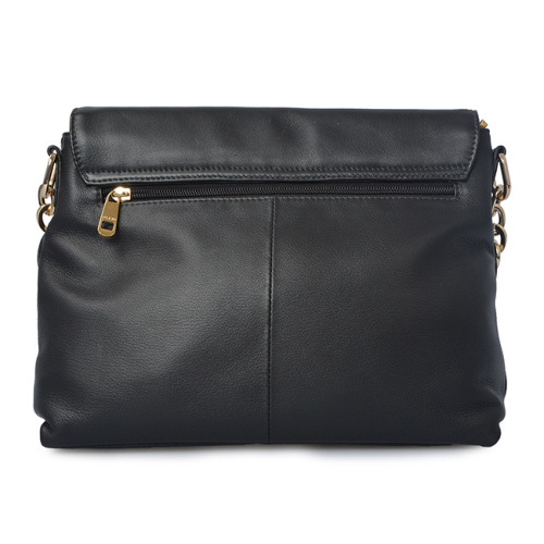 Borse a tracolla Trend Messenger in pelle nera da donna 2019