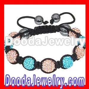 Light Colors Swarovski Crystal Shamballa Bracelet Replica Wholesale 