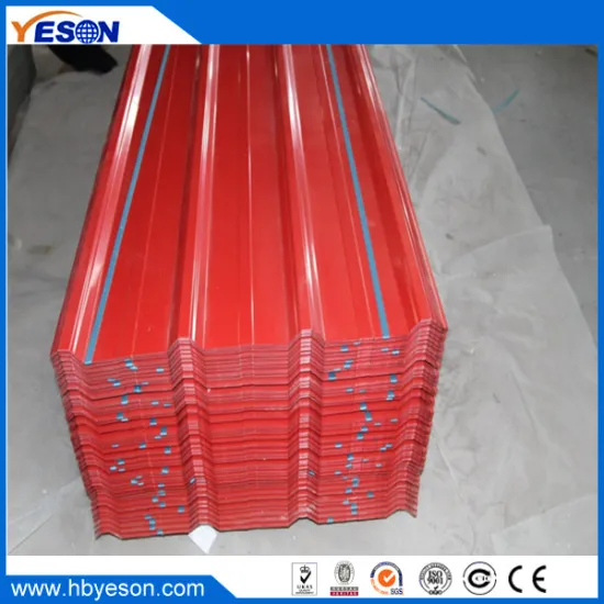 0.25mm red painted corrugating roofing sheet metal