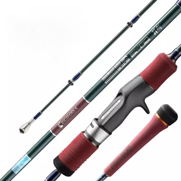 ECOODA Cyan Blue INCHIKU Slow Jigging Rod: Solid Carbon Blanks for Sea Saltwater Fishing - Hand-Crafted Casting Rods