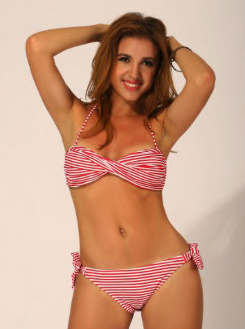 2014 Wholesale Stripe print Ladies New Fashion Sexy Bikini Swimwear (MissAdola)