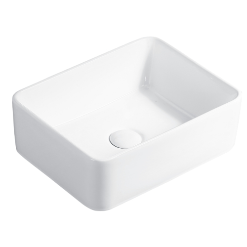 China Rectangle Above Counter White Porcelain Ceramic Vanity Sink Factory