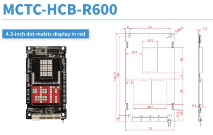 Elevator Dot Matrix Display Board MCTC-HCB-R1 MCTC-HCB-R600