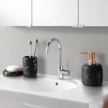 Ensemble de lavage à la maison créatif de quatre pièces pour salle de bain en résine de marbre