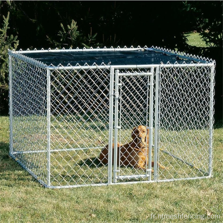 Cage de chiens de liaison de chaîne métallique extérieure