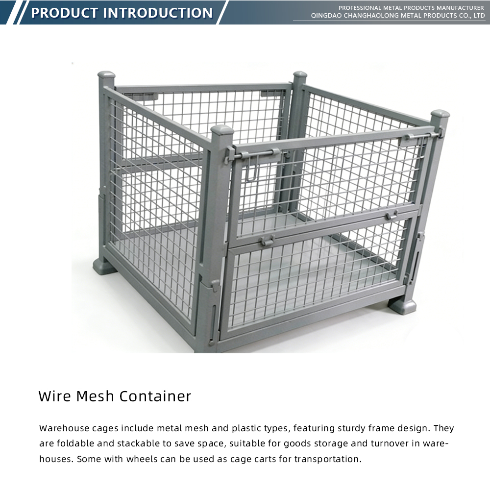 Grey steel wire mesh cage structure X