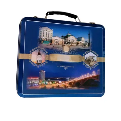 Metal food grade suitcase  tin can