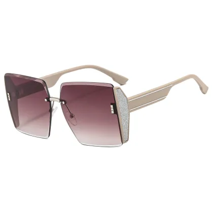 Kenbo Fashion: Latest Vintage Brand Design Rimless Sunglasses - Ultraviolet-Proof Gradient Sun Glasses for Women
