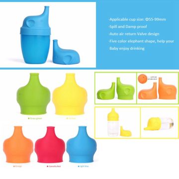Silicone Cup Cover For Kids Food Grade Safety Sippy Lids Suitable For Most Cups