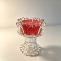 Lotus Inspired Glass Prayer Lamp for Religious Use