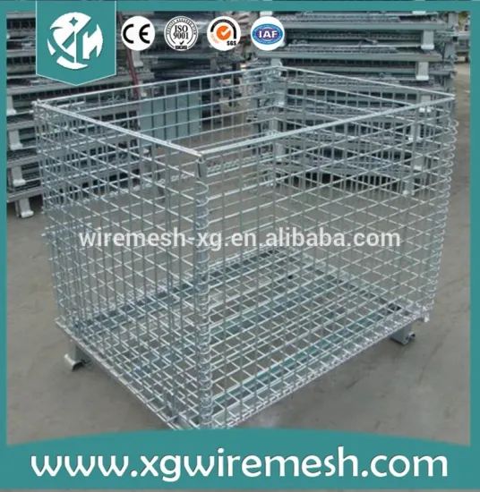 wire mesh container/storage cage/Foldable Mesh Box Pallet