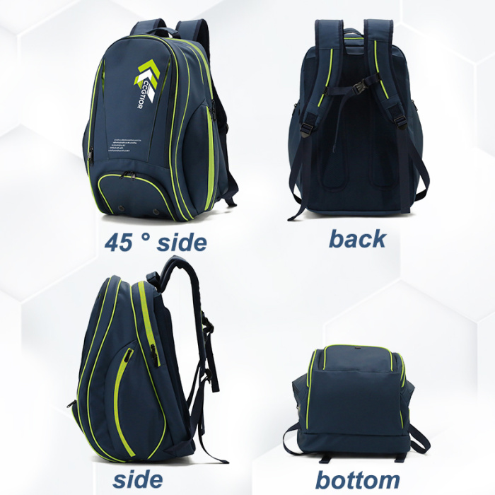Large Pickleball Bag Sports Backpack with Hanging Fences