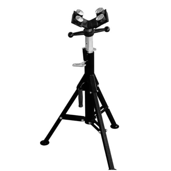 High Quality, Factory Price Aluminum V Head Adjustable Pipe Stands for Grooving Machine with 4 Rollers: Your Reliable Choice for Precision Fitting