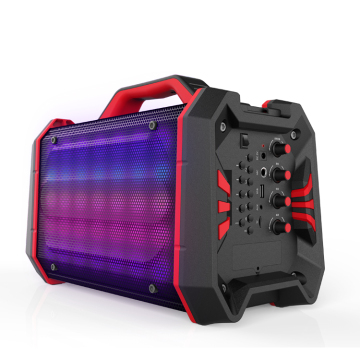High Quality Rechargeable 2.0 Wooden & Plastic Red BT Outdoor Speaker - TS-222