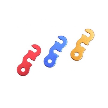 Adjustable S Size 3-Hole Metal Aluminum Tent Wind Ropes for Camping and Hiking