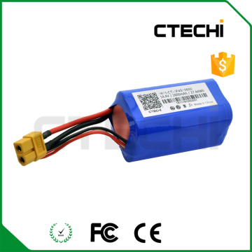 1P4S 18650 14.4V 2600mAh lithium ion rechargeable battery pack customization