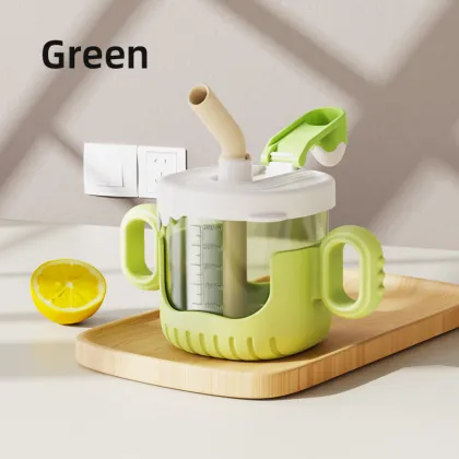 300ml Square baby learning cup with handle