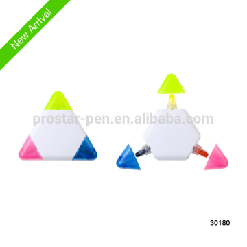 3 in 1 gel solid highlighter with triangle shape
